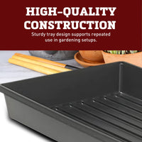 1020 No Drainage Black Plastic Carrier Trays