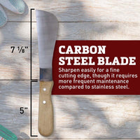 Broccoli Knife Carbon Steel Blade Wood Handle