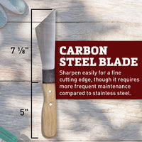 Lettuce Knife Carbon Steel Blade Wood Handle