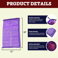 Mesh Produce Bags for Onions / Corn / Potatoes 11" x 18"