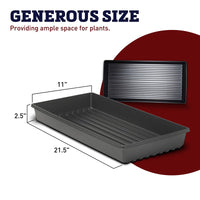 1020 No Drainage Black Plastic Carrier Trays