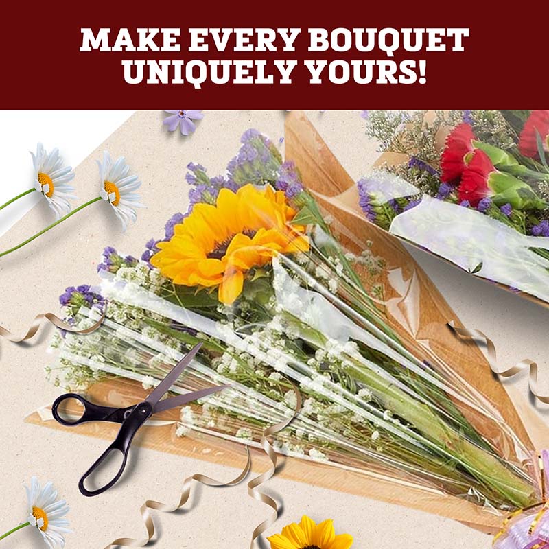Clear Bouquet Sleeves (Large)