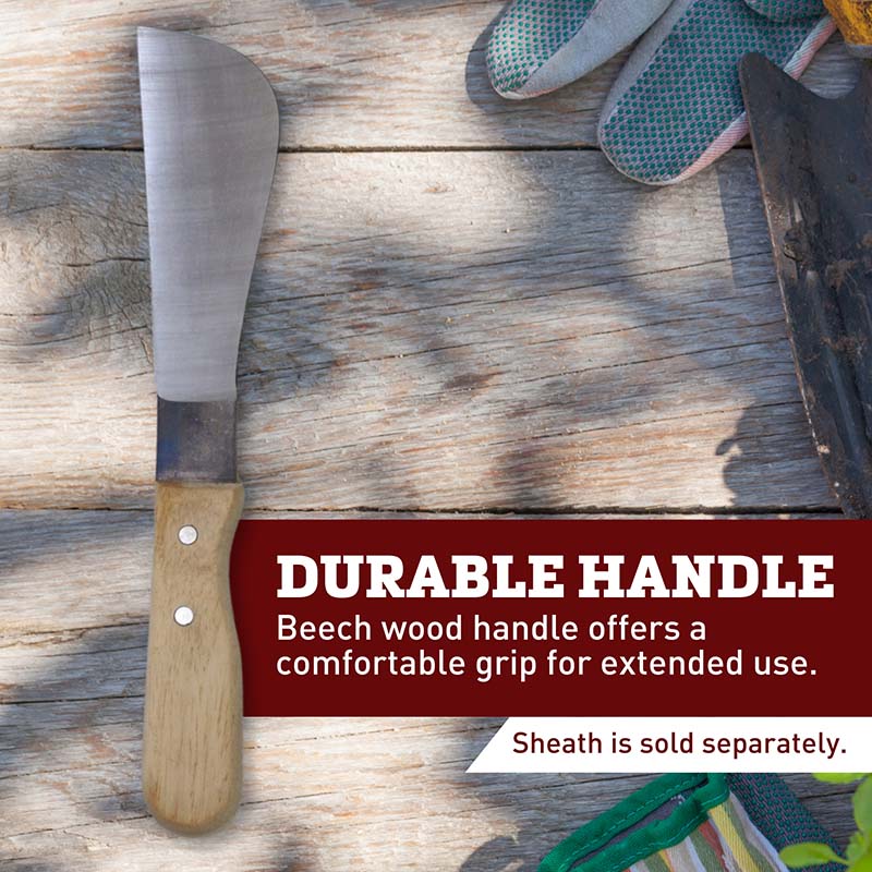 Broccoli Knife Carbon Steel Blade Wood Handle