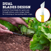 Stainless Steel Lettuce Knife with Yellow Handle