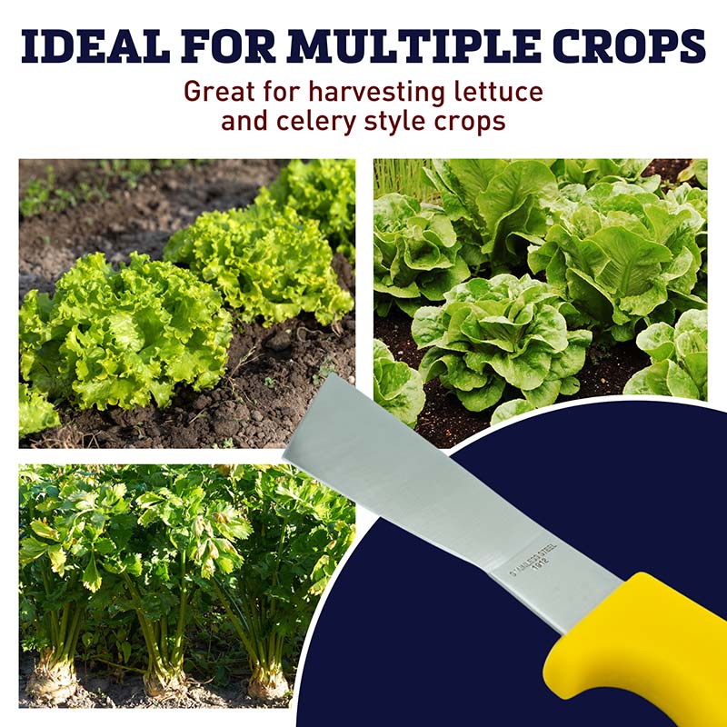 Stainless Steel Lettuce Knife with Yellow Handle