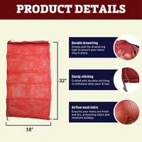 Mesh Produce Bags for Onions / Corn / Potatoes 18" x 32"
