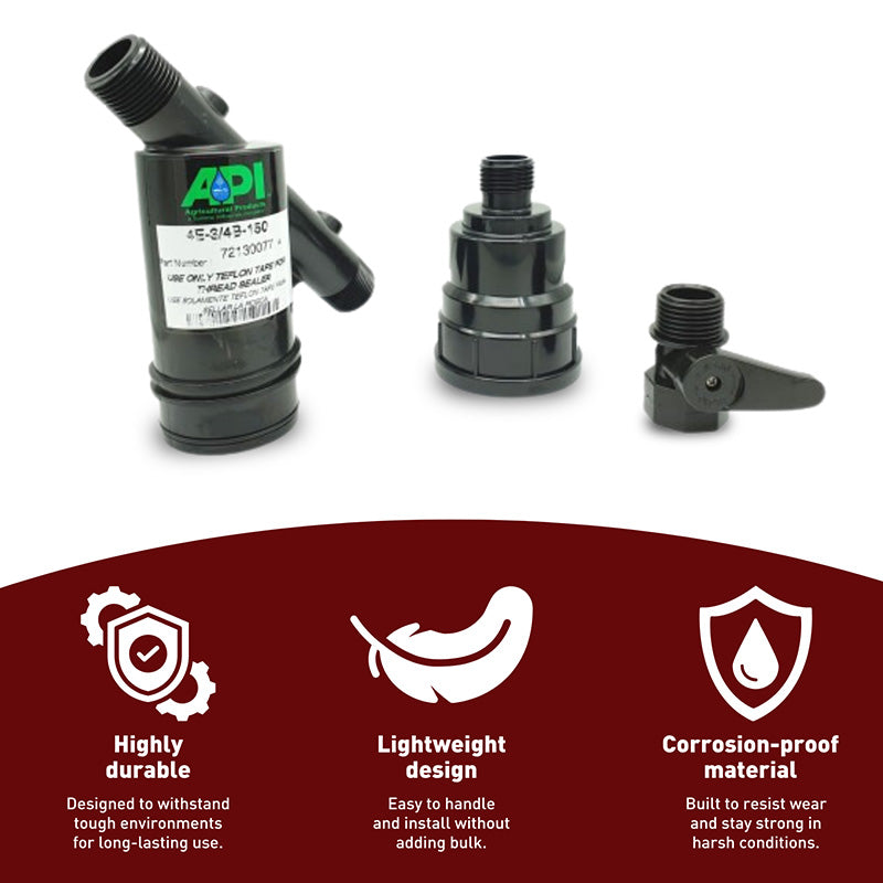 API Irrigation Filter with Flush Valve