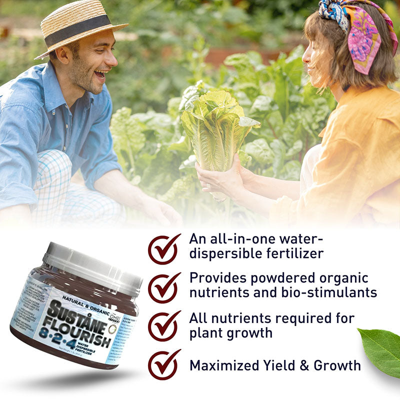Suståne Flourish Organic 8-2-4 WDF Fertilizer